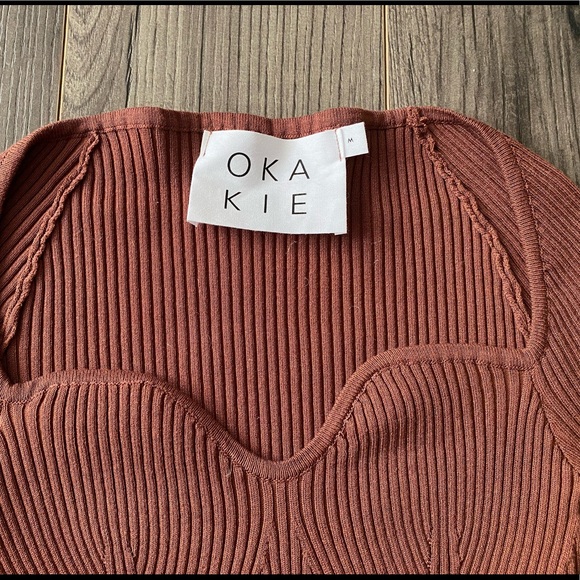 Okakie Heavy Sweet-Heart Sweater Top - Picture 4 of 6